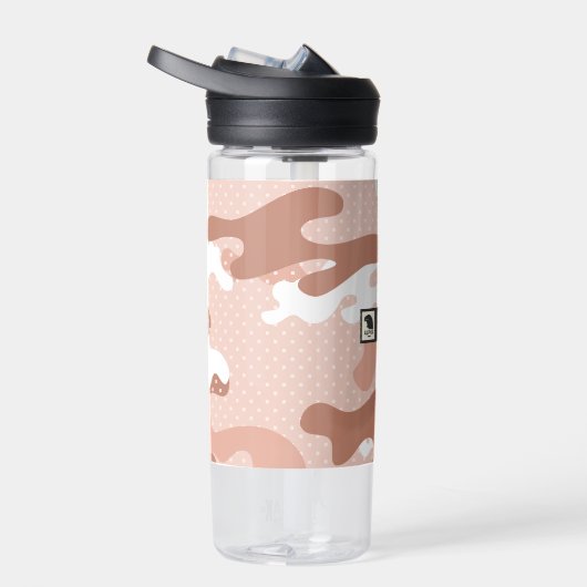 Soft Peach Camouflage Pattern Trinkflasche (Rechts)