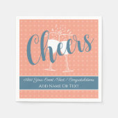 Soft Peach Cheepapier Napkins Serviette (Vorderseite)