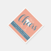 Soft Peach Cheepapier Napkins Serviette (Ecke)