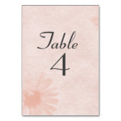 Soft Peach Daisy Table Card Tischnummer (Rückseite)