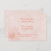 Soft Peach Daisy UAWG Einladung (Vorne/Hinten)