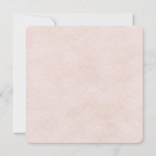 Soft Peach Daisy Wedding Einladung (Rückseite)