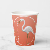 Soft Peach Flamingo Party Pappbecher (Vorderseite)