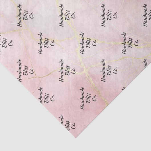 Soft Peach Gold Marble Seidenpapier (Ausschnitt)