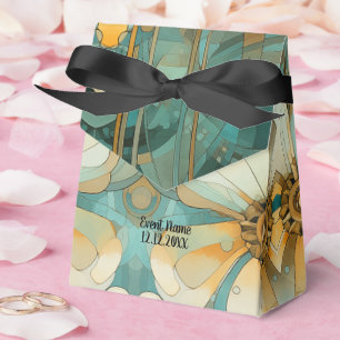 Soft Peach Light Aquamarin Abstrakt Garden Geschenkschachtel