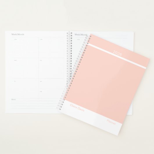 Soft Peach Minimalist Planer (Anzeige)