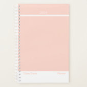 Soft Peach Minimalist Planner Planer (Vorderseite)