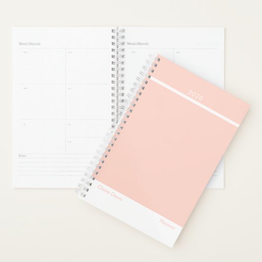 Soft Peach Minimalist Planner Planer (Anzeige)