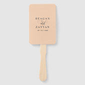 Soft Peach Minimalistisch Wedding Program Fächer (Vorderseite)