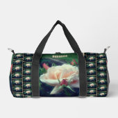 Soft Peach Rose Blume Natur Personalisiert Duffle Bag (Vorderseite)