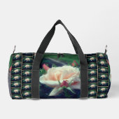 Soft Peach Rose Blume Natur Personalisiert Duffle Bag (Rückseite)