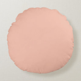Soft Peach, Solid, Simple, Modern Rundes Kissen