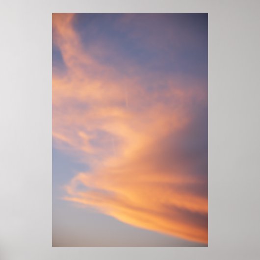 Soft Peach Sunset Sky Poster (Vorne)