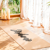Soft Peach und Black Individuelle Name einfach Yogamatte
