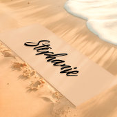 Soft Peach und Black Individuelle Name einfach Yogamatte