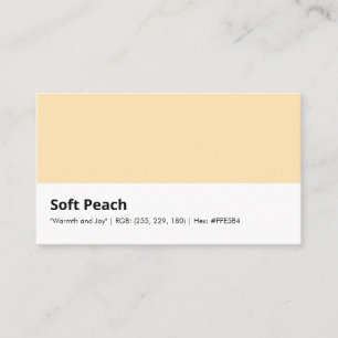 Soft Peach   "Wärme und Freude" Visitenkarte