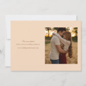 Soft Peach Wedding 2 Foto Elegantes Skript Save The Date (Rückseite)