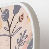 Soft Peach Whimsy Boho Rainbow Floral Personalisie Pickleball Schläger (Linke Seite)