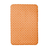 Soft Peachy Beige Flowers on Orange Background Badematte (Vorderseite Vertikal)