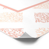 Soft Peachy Blush Damask Poster (Ecke)