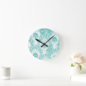Soft peacock feathers runde wanduhr (Zuhause)