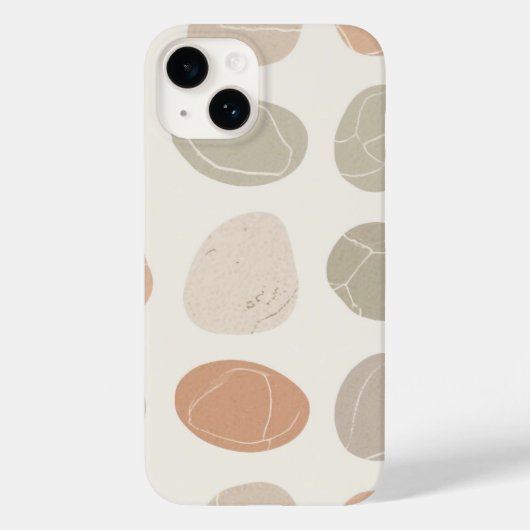Soft Pebbles Grid Phone Case - Bio Minimalistisch (Rückseite)