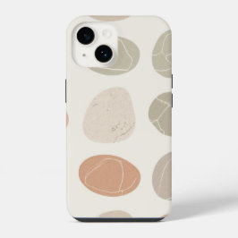 Soft Pebbles Grid Phone Case - Bio Minimalistisch iPhone 14 Hülle
