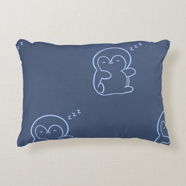 Soft Penguin Night Pillow | Calm Cozy Sleep Design Dekokissen (Vorderseite)