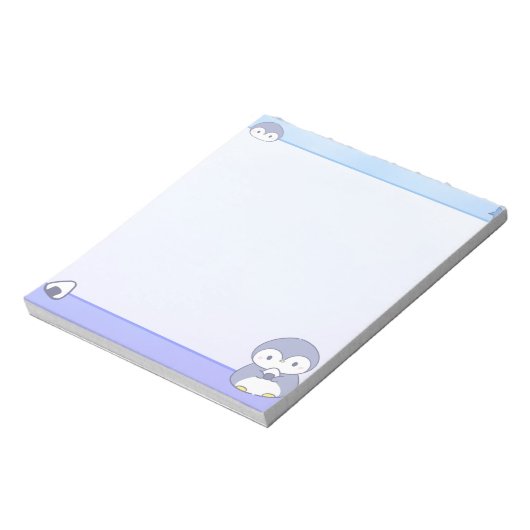 Soft Penguin Notepad | Cute Pastel Memo Pad Notizblock (Rotiert)