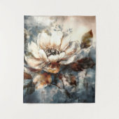 Soft Peony Watercolor Bloom Wandteppich (Vorderseite)