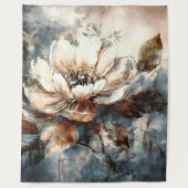 Soft Peony Watercolor Bloom Wandteppich