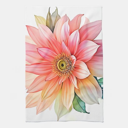 Soft-Petal-Abstrakt-Blütendesign Geschirrtuch (Vertikal)