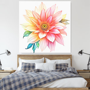 Soft-Petal-Abstrakt-Blütendesign Leinwanddruck