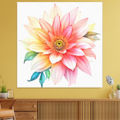 Soft-Petal-Abstrakt-Blütendesign Leinwanddruck (Insitu (Wohnzimmer))