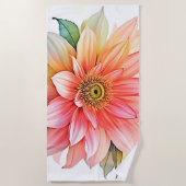 Soft-Petal-Abstrakt-Blütendesign Strandtuch (Vorderseite)