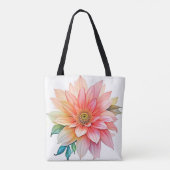 Soft-Petal-Abstrakt-Blütendesign Tasche (Rückseite)