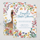 Soft Petal Rain Bridal Shower Invitation Einladung (Vorne/Hinten)