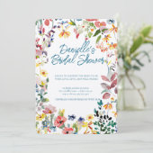 Soft Petal Rain Bridal Shower Invitation Einladung (Stehend Vorderseite)