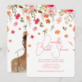 Soft Petal Rain Bridal Shower Invitation Einladung (Vorne/Hinten)