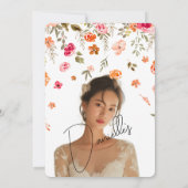 Soft Petal Rain Bridal Shower Invitation Einladung (Rückseite)