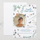 Soft Petal Rain Bridal Shower Invitation Einladung (Vorne/Hinten)