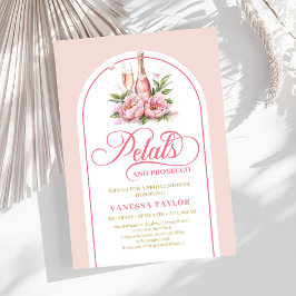 Soft petals and prosecco invite editable design einladung