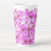 Soft Petals - Pink Floral Latte Tasse (Vorderseite)