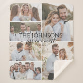 Soft Photo Collage Wedding or Anniversary Sherpadecke (Vorderseite)