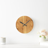 Soft Pine Classic Holz Grain Spruce Runde Wanduhr (Zuhause)