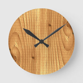 Soft Pine Classic Holz Grain Spruce Runde Wanduhr