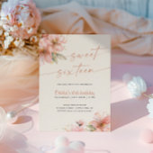 Soft Pink 16 . Geburtstag 16. Geburtstag Foto Einladung