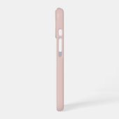 Soft Pink and Beige Vertical Stripe Pattern iPhone 16 Hülle (Linke Seite)