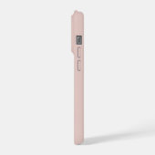 Soft Pink and Beige Vertical Stripe Pattern iPhone Hülle (Linke Seite)
