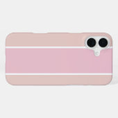 Soft Pink and Beige Vertical Stripe Pattern iPhone Hülle (Rückseite (Horizontal))